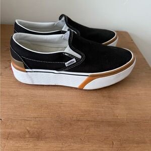 Vans Black Slip-On Sneakers platform